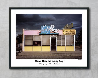 Storm Over the Lucky Boy Poster | Poster Print | New Mexico | Albuquerque | Southwest Art | Land of Enchantment