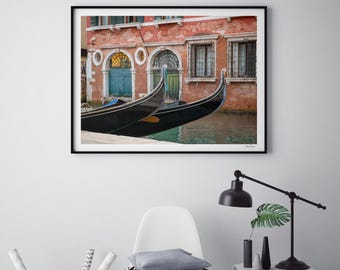 Gondolas-Venice-Italy-Fine Art Poster Print