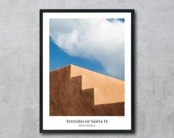 Textures of Santa Fe Poster Print | New Mexico | Southwest Art | Land of Enchantment | Santa Fe