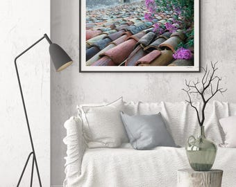Tiles Of The Ionian-Italy Print-Wall Art-Large Wall Art-Arch-Wanderlust Gift-Art Print-Terra Cotta-Sicily-Roof Tile
