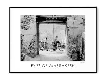Eyes of Marrakesh-Black and White-Morocco-Large Wall Art-Photograph-Art Print-Marrakesh