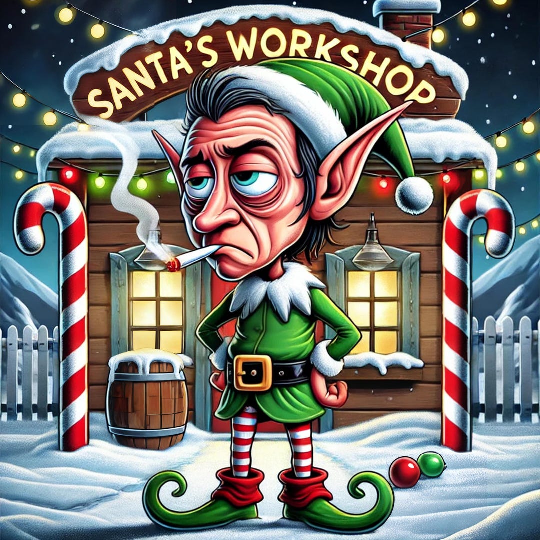 Funny Christmas Elf Print: Humorous Holiday Wall Art (digital Download ...