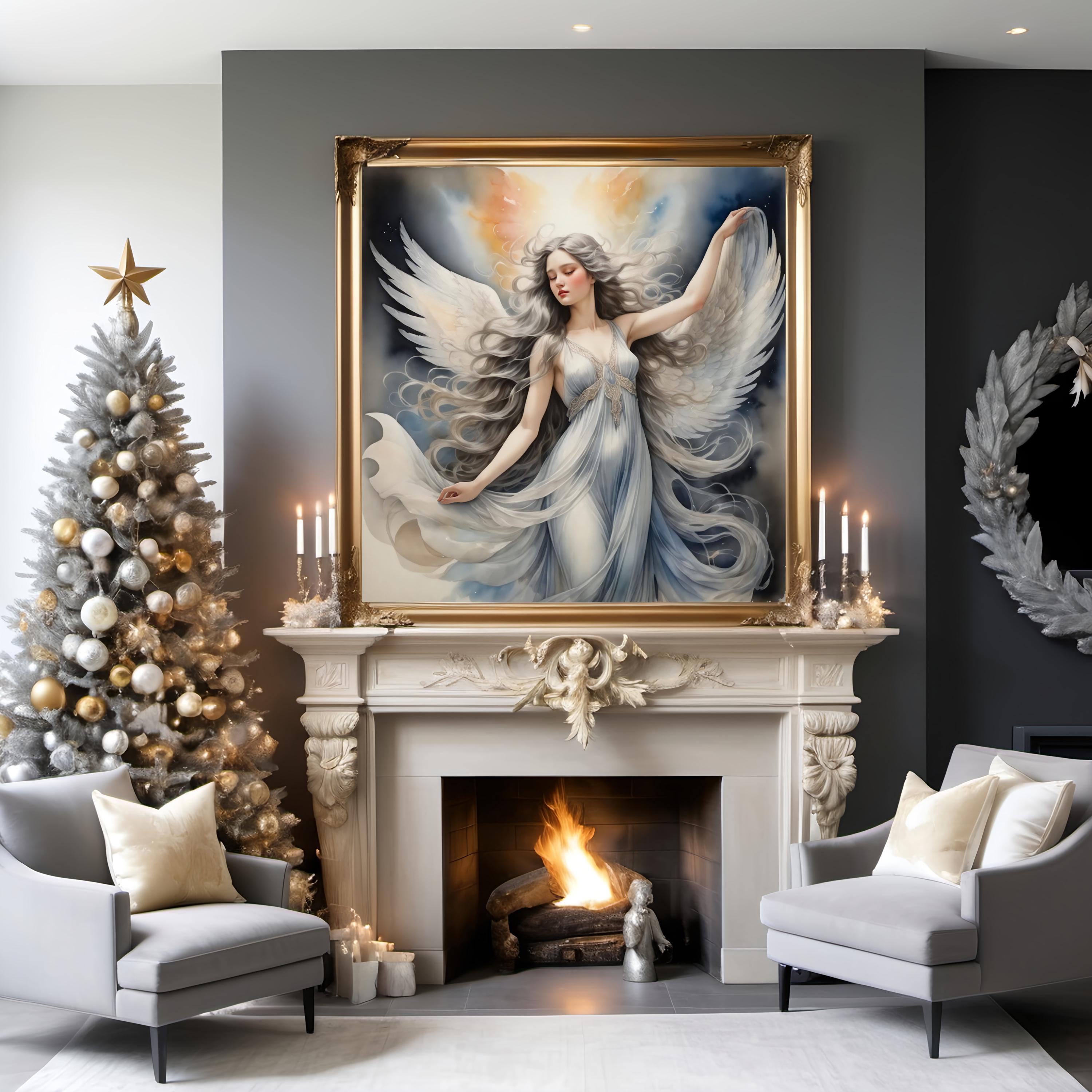 Ethereal Angel Portrait: Celestial Wall Art (digital Download) - Etsy