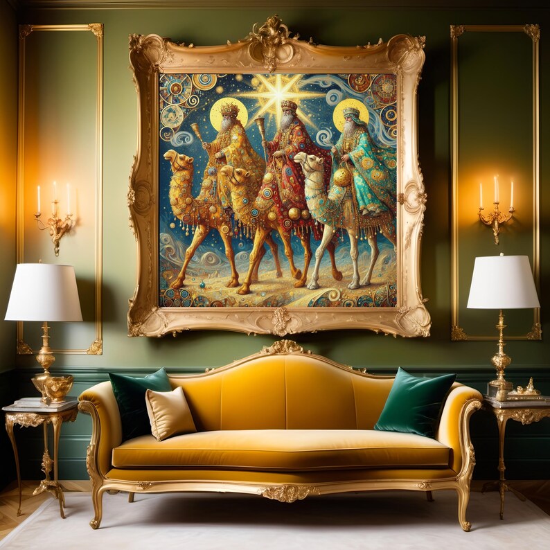 Three Wise Men Art Print, Vintage Nativity Scene (digital Download) - Etsy