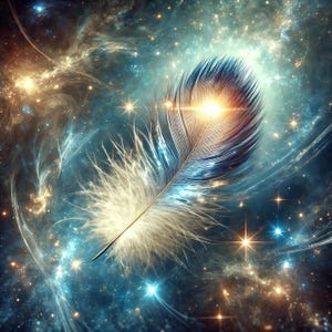 Celestial Feather Digital Print Mystical Cosmic Feather Wall Art Ethereal Galaxy Feather Spiritual Gift Idea Fantasy Décor Digital Download