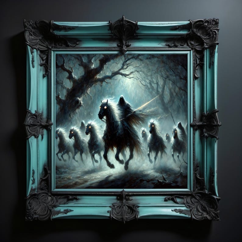 The Wild Hunt Digital Print: Gothic Dark Fantasy Wall Art (digital ...