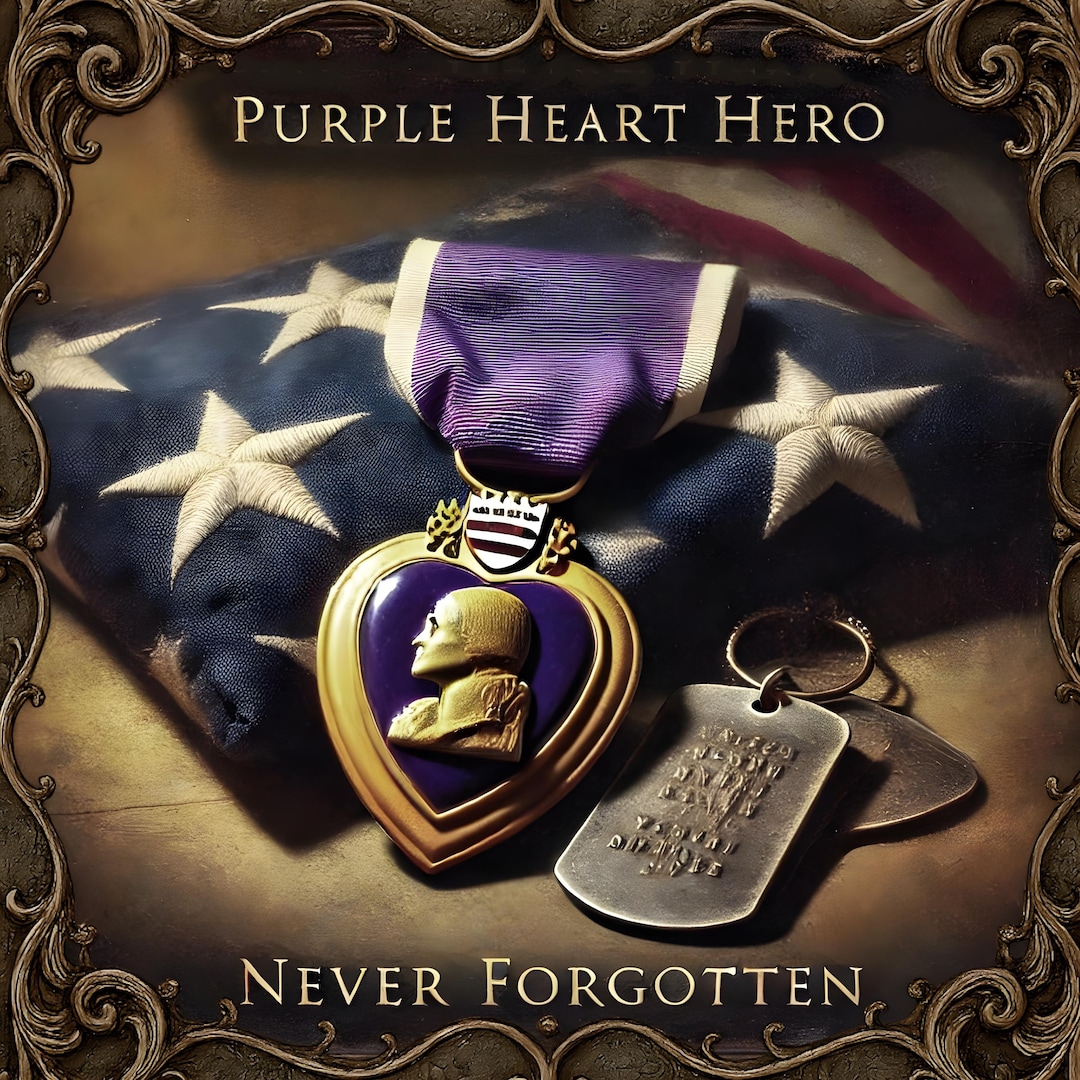 Purple Heart Hero Print: Patriotic Military Tribute (digital Download