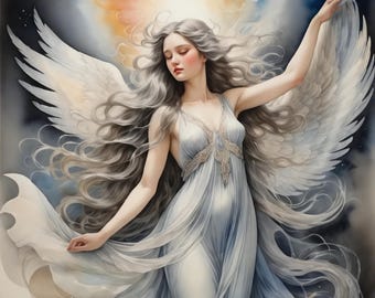 幻想的な天使のアート　大セール中！！今なら500,000円→198,000円 魅惑的な天使のダウンロード：デジタルアート、すぐにダウンロード