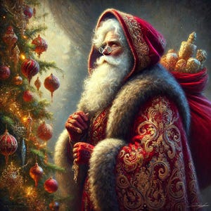 Vintage Santa Claus Digital Print Christmas Wall Art Saint Nick Victorian Painting Timeless Nostalgic Santa Holiday Décor Christmas Eve Gift