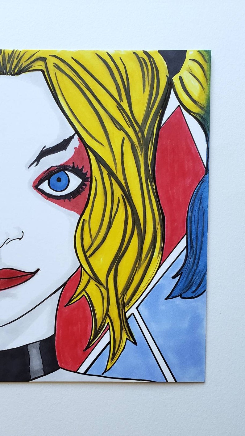 Harley Quinn punchline joker dc comics batman art | Etsy