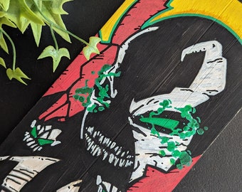 Handmade Spawn Wood Art, Comicbook Wall Decor (6.5x12)