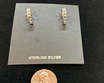 Sterling silver mini hoop