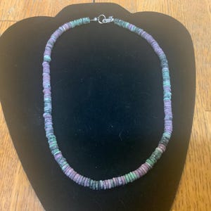 Handcrafted Sterling Silver and Ruby Zoisite necklace