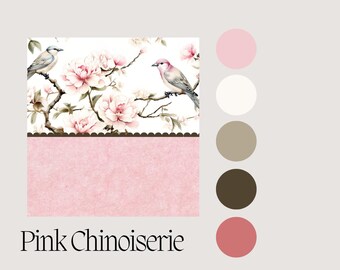 Dollhouse Wallpaper 1 12 / Victorian Dollhouse Wallpaper / Dollhouse Pink Wallpaper / Dollhouse Living Room / 1:12 Scale Miniature