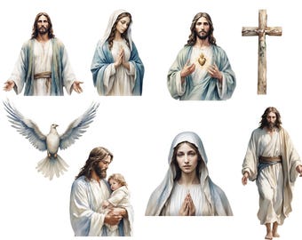 Catholic Water Slide Decals for Crafts / Religious Transfer Paper | Christian Furniture & Glass Decoupage Art /Christian Decals/Catholic Art