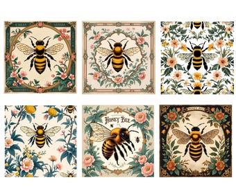 Rice Paper for Decoupage / Bee Decoupage / A4 Rice Paper / Bumble Bee Paper / Paper Designs Rice Paper/ Bee Ephemera / Honey Bee Decor