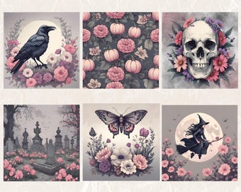 A4 Rice Paper Decoupage / Halloween Rice Paper/ Mulberry Paper/ Goth Decoupage Rice Paper/Halloween Decoupage Rice Paper/Goth Skull Paper