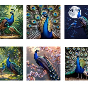 A4 Rice Paper Decoupage / Peacock Decoupage/ Mulberry Paper/ Peacock Rice Paper/ Bird Rice Paper/Bird Decoupage Paper/Peacock Baby