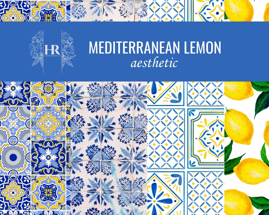 Mediterranean Blue Tile, Amalfi Coast Digital, Amalfi Tiles, Amalfi ...