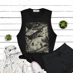Under the sea shirt Sea whale Shirt whale graphic shirt Muscle tee tank top workout tank