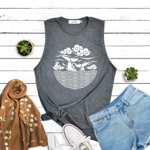 Whale shirt Sea whale Shirt whale graphic shirt Muscle tee tank top workout tank