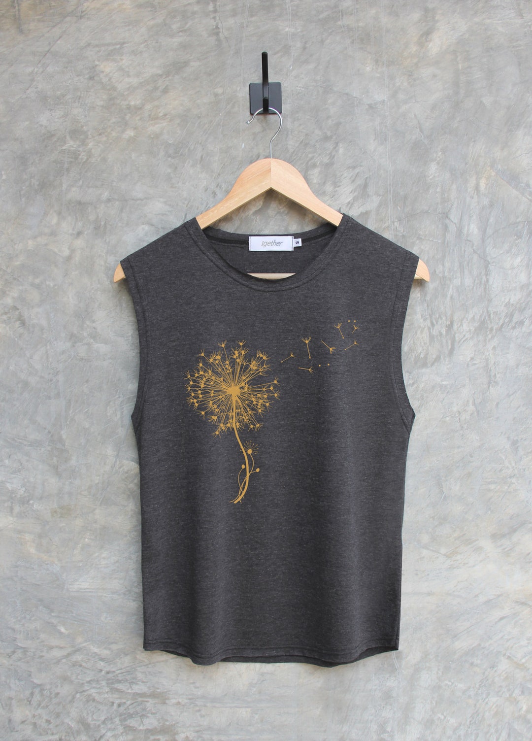 Hope Tank Top For Women - Dandelion Graphic Sleeveless Tee With Inspirational Quote