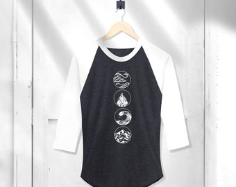 Element Symbols Raglan Shirt: 3/4 Sleeve Baseball Tee