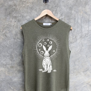 Rabbit shirt rabbit graphic Shirt animals graphic shirt Muscle tank workout regular tank tops