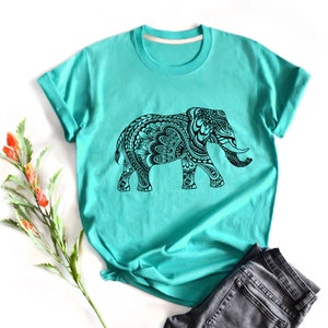 Elephant bohemian Shirt Elephant T-Shirt Elephant Day T-Shirt Clothing Shirt