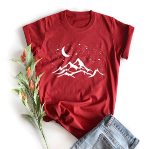 The mountains Shirt Mountains T-Shirt camping party T-Shirt Clothing Shirt image 3