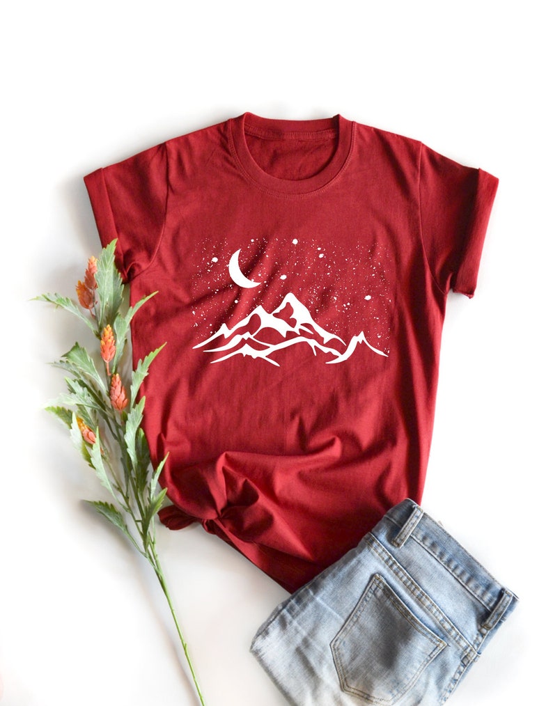 The mountains Shirt Mountains T-Shirt camping party T-Shirt Clothing Shirt image 3