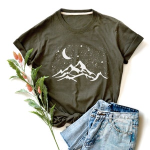 The mountains Shirt Mountains T-Shirt camping party T-Shirt Clothing Shirt image 5