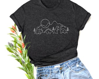 Dinosaur Graphic T-Shirt: Cotton Animal Tee
