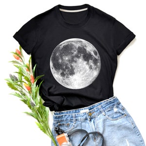 Full Moon Graphic T-Shirt, Unisex Cotton Tee