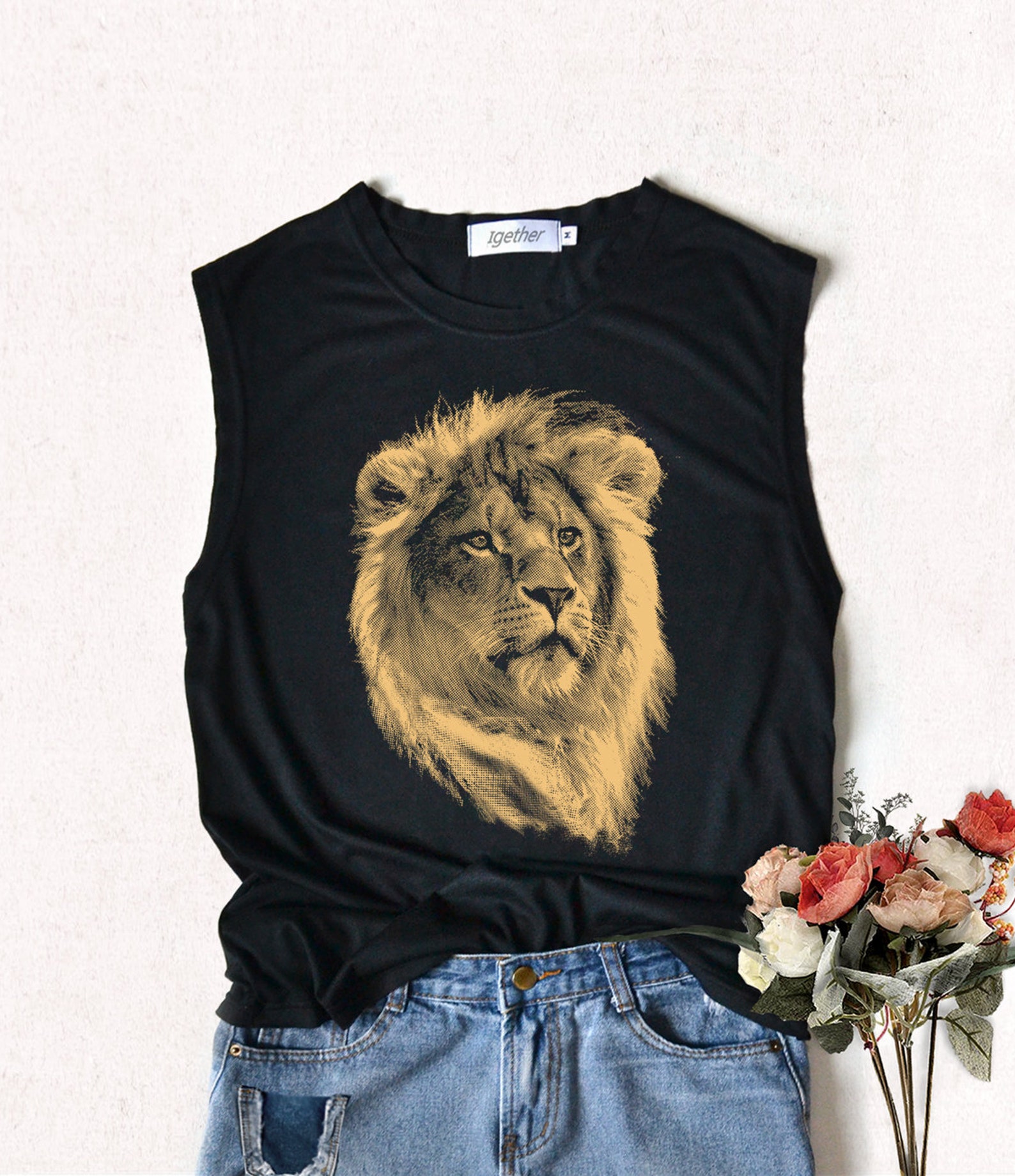 Lion Shirt Lion Graphic Shirt Animals Shirt Muscle Tank - Etsy