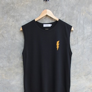 lightning bolt design Shirt lightning bolt pocket shirt Muscle tank workout regular tank tops