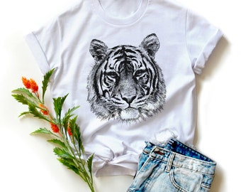 The Tiger Shirt Tiger bengal T-Shirt Tiger face T-Shirt Clothing Shirt