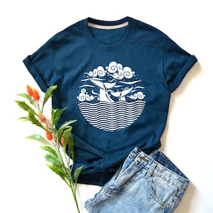 Whale surfer shirt Whale graphic Shirt whale sea T-Shirt funny T-Shirt Clothing Shirt