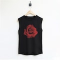 Rose Graphic Muscle Tank Top - Sleeveless Workout Shirt product logo