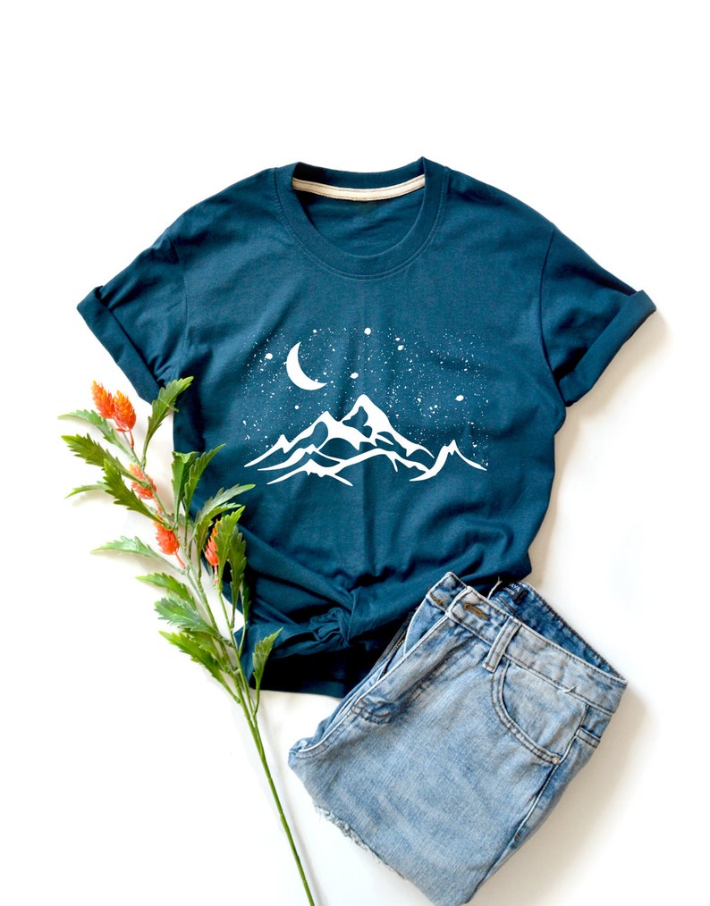 The mountains Shirt Mountains T-Shirt camping party T-Shirt Clothing Shirt image 1