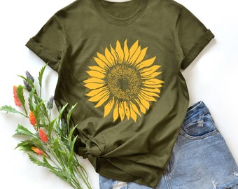 Sunflower Shirt Sunflower T-shirt Graphic Tee Funny T-shirt