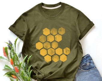 Honeycomb Bee T-Shirt: Nature Insect Graphic Tee