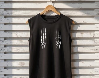 Cat Scratch Shirt cats claw shirt Muscle tank workout regular