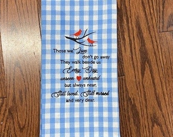 Those We Love Don't Go Away- Cardinal- Memorial Gift- Someone in Heaven- Guardian Angel- Mourning- Bereavement Gift-