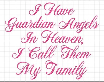 I Have Guardian Angels in Heaven I Call Them Family- Baby Blanket- Baby Quilt- Guardian Angel- Shower Gift- Baby Gift