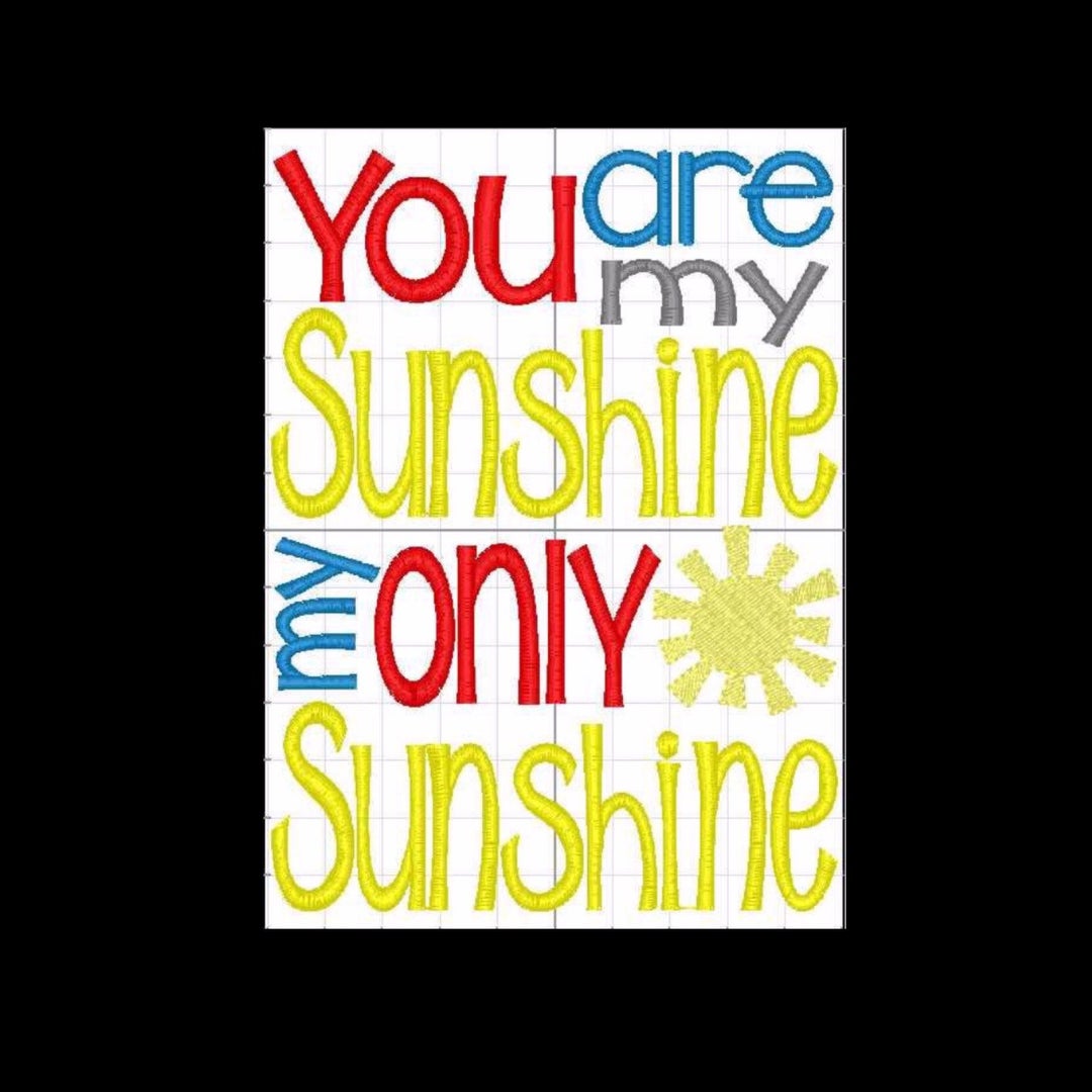 You Are My Sunshine Blanket Embroidered Baby Blanket Baby Quilt