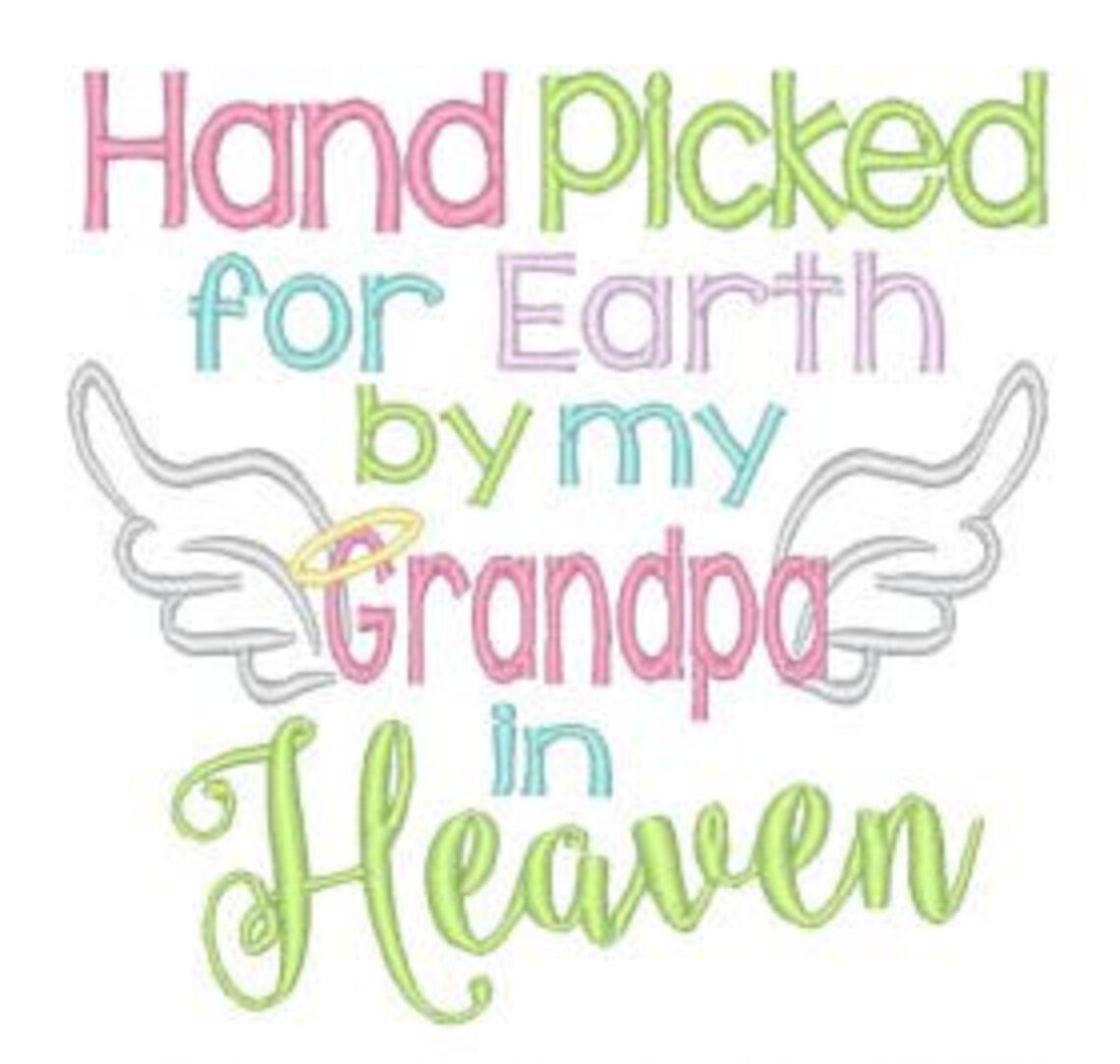 Hand Picked for Earth by my Grandpa in Heaven Baby Bodysuit Etsy