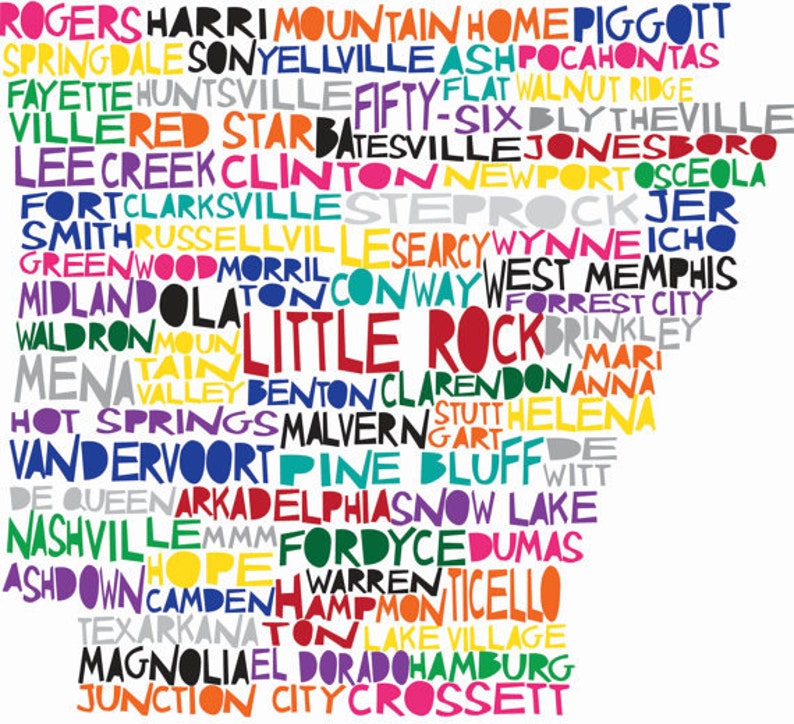 Arkansas Word Art Shirt Arkansas Shirt Word Art I Love Etsy