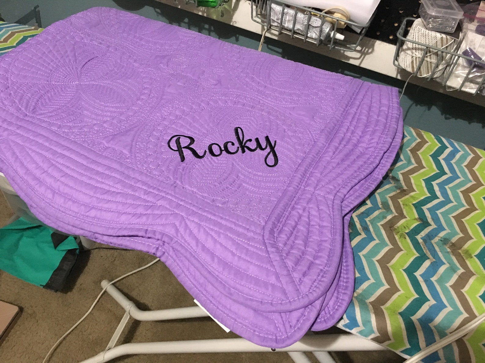 Embroidered Baby Quilt Personalized Baby Blanket Embroidered Etsy