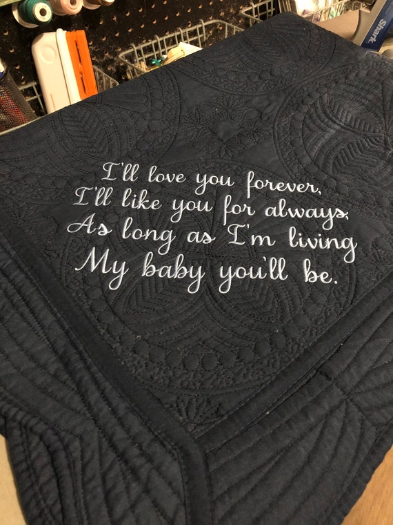 I ll Love Your Forever I ll Love You for Always My Baby You ll Be Baby Blanket Baby Quilt Shower Gift Baby Gift Baby Shower Etsy Canada